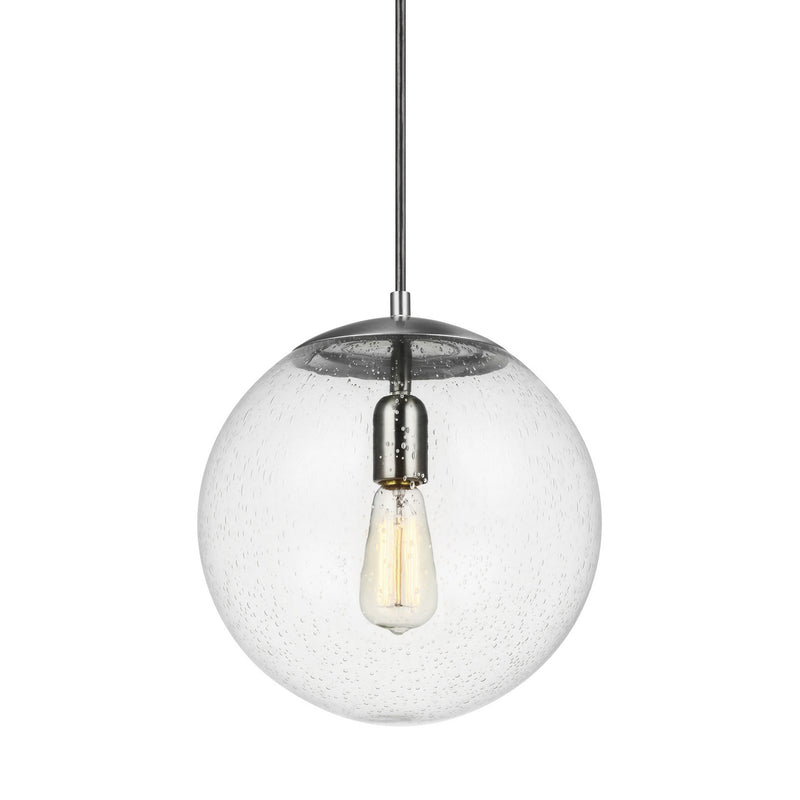 One Light Pendant<br /><span style="color:#4AB0CE;">Entrega: 4-10 dias en USA</span><br /><span style="color:#4AB0CE;font-size:60%;">PREGUNTE POR ENTREGA EN PANAMA</span><br />Collection: Leo - Hanging Globe<br />Finish: Satin Aluminum