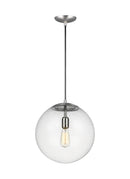 One Light Pendant<br /><span style="color:#4AB0CE;">Entrega: 4-10 dias en USA</span><br /><span style="color:#4AB0CE;font-size:60%;">PREGUNTE POR ENTREGA EN PANAMA</span><br />Collection: Leo - Hanging Globe<br />Finish: Satin Aluminum