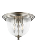 Generation Lighting - 7514503-962 - Three Light Flush Mount - Belton - Brushed Nickel
