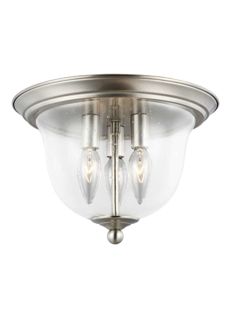 Generation Lighting - 7514503-962 - Three Light Flush Mount - Belton - Brushed Nickel