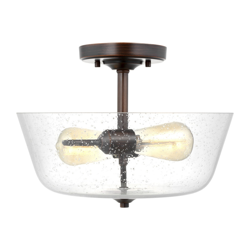 Generation Lighting. - 7714502-710 - Two Light Ceiling Semi-Flush Mount - Belton - Bronze