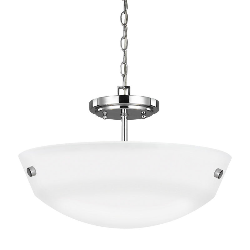 Generation Lighting - 7715202-05 - Two Light Semi-Flush Convertible Pendant - Kerrville - Chrome