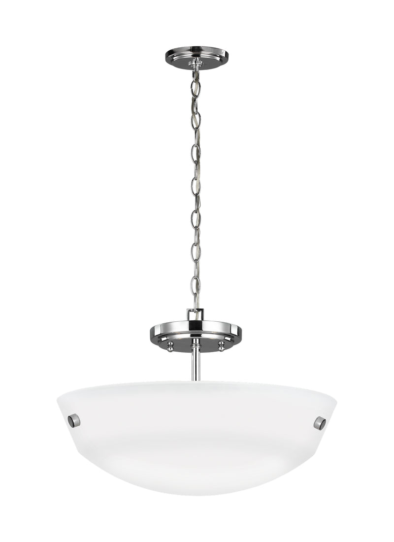 Two Light Semi-Flush Convertible Pendant<br /><span style="color:#4AB0CE;">Entrega: 4-10 dias en USA</span><br /><span style="color:#4AB0CE;font-size:60%;">PREGUNTE POR ENTREGA EN PANAMA</span><br />Collection: Kerrville<br />Finish: Chrome