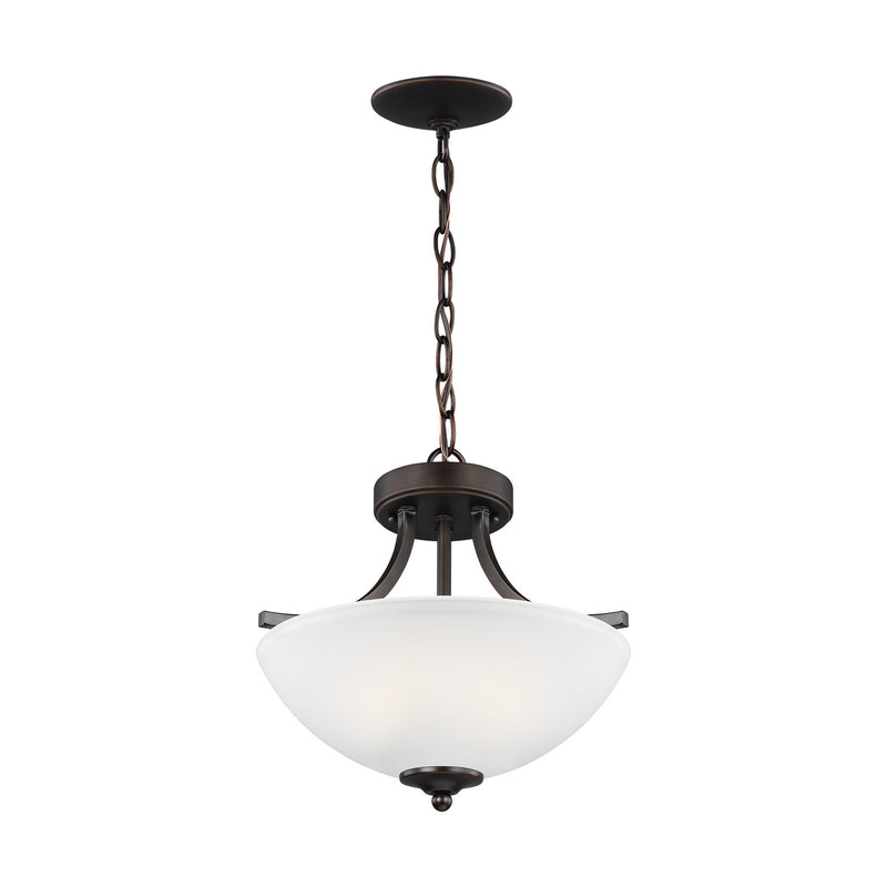 Generation Lighting. - 7716502-710 - Two Light Semi-Flush Convertible Pendant - Geary - Bronze