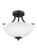 Two Light Semi-Flush Convertible Pendant<br /><span style="color:#4AB0CE;">Entrega: 4-10 dias en USA</span><br /><span style="color:#4AB0CE;font-size:60%;">PREGUNTE POR ENTREGA EN PANAMA</span><br />Collection: Geary<br />Finish: Bronze