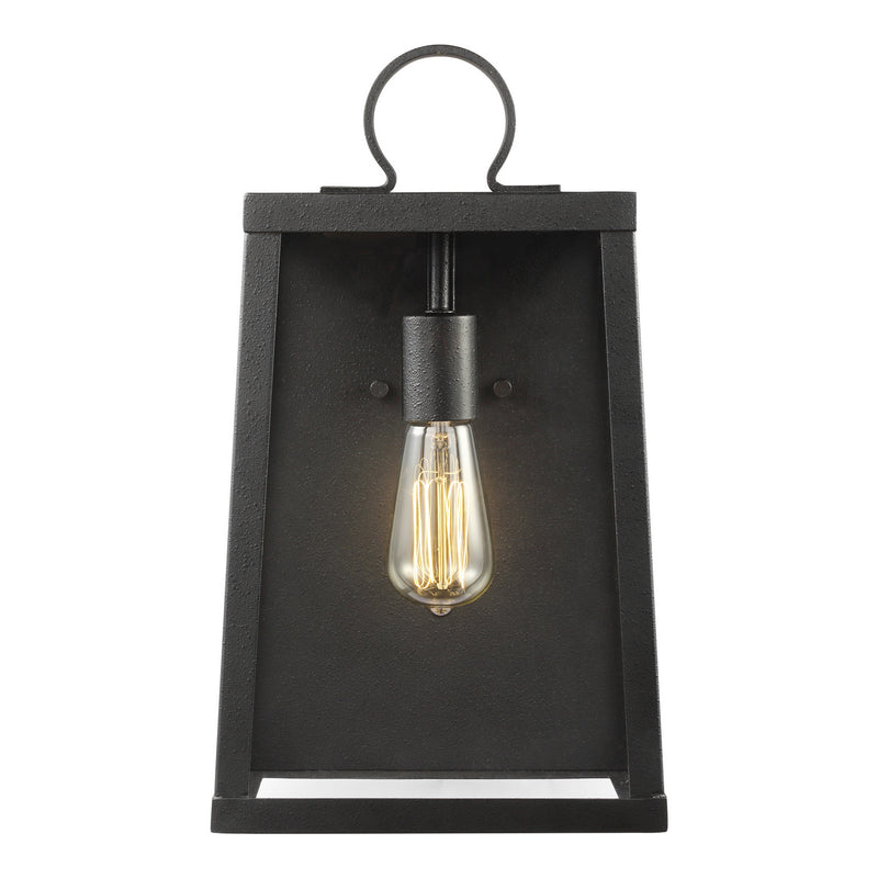 One Light Outdoor Wall Lantern<br /><span style="color:#4AB0CE;">Entrega: 4-10 dias en USA</span><br /><span style="color:#4AB0CE;font-size:60%;">PREGUNTE POR ENTREGA EN PANAMA</span><br />Collection: Marinus<br />Finish: Black