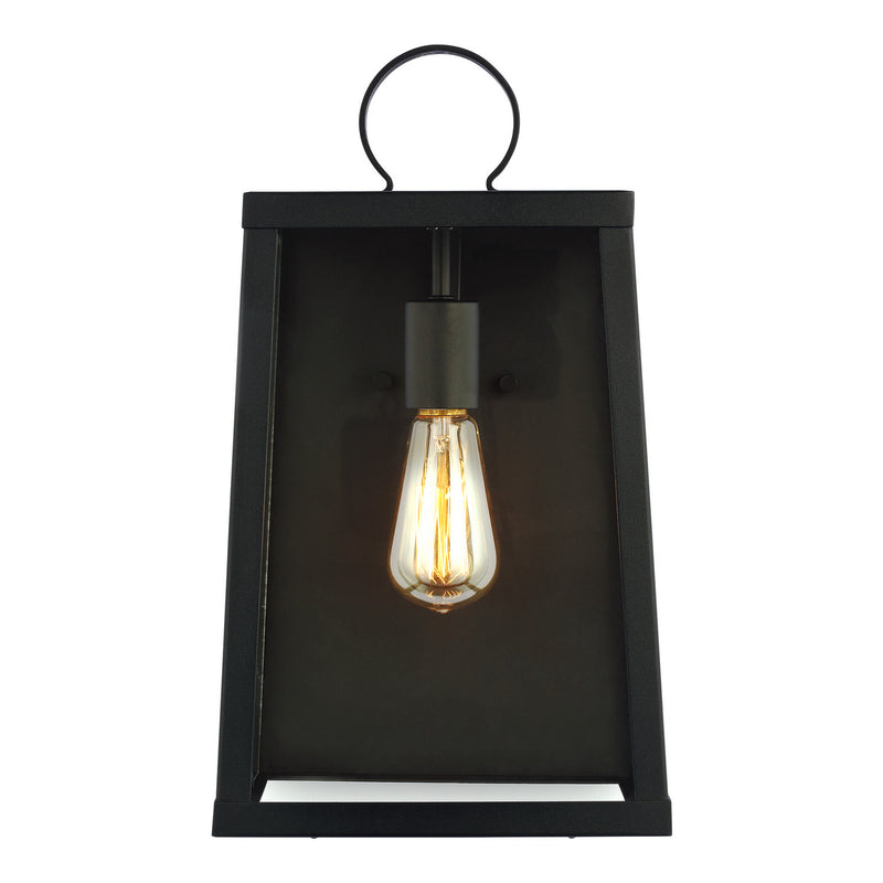 One Light Outdoor Wall Lantern<br /><span style="color:#4AB0CE;">Entrega: 4-10 dias en USA</span><br /><span style="color:#4AB0CE;font-size:60%;">PREGUNTE POR ENTREGA EN PANAMA</span><br />Collection: Marinus<br />Finish: Black