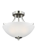 Two Light Semi-Flush Convertible Pendant<br /><span style="color:#4AB0CE;">Entrega: 4-10 dias en USA</span><br /><span style="color:#4AB0CE;font-size:60%;">PREGUNTE POR ENTREGA EN PANAMA</span><br />Collection: Geary<br />Finish: Brushed Nickel