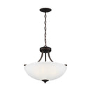 Generation Lighting - 7716503-710 - Three Light Semi-Flush Convertible Pendant - Geary - Bronze