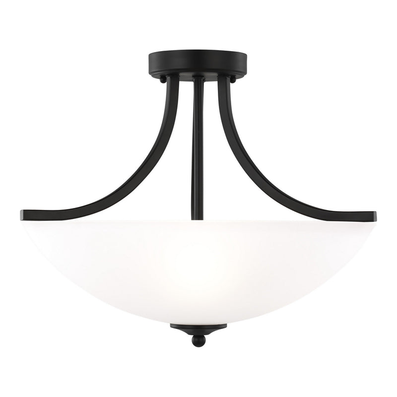 Three Light Semi-Flush Convertible Pendant<br /><span style="color:#4AB0CE;">Entrega: 4-10 dias en USA</span><br /><span style="color:#4AB0CE;font-size:60%;">PREGUNTE POR ENTREGA EN PANAMA</span><br />Collection: Geary<br />Finish: Midnight Black