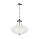 Generation Lighting - 7716503-962 - Three Light Semi-Flush Convertible Pendant - Geary - Brushed Nickel