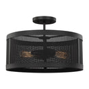 Two Light Semi-Flush Convertible Pendant<br /><span style="color:#4AB0CE;">Entrega: 4-10 dias en USA</span><br /><span style="color:#4AB0CE;font-size:60%;">PREGUNTE POR ENTREGA EN PANAMA</span><br />Collection: Gereon<br />Finish: Black