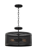Two Light Semi-Flush Convertible Pendant<br /><span style="color:#4AB0CE;">Entrega: 4-10 dias en USA</span><br /><span style="color:#4AB0CE;font-size:60%;">PREGUNTE POR ENTREGA EN PANAMA</span><br />Collection: Gereon<br />Finish: Black