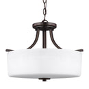 Generation Lighting - 7728803-710 - Three Light Semi-Flush Mount - Canfield - Bronze