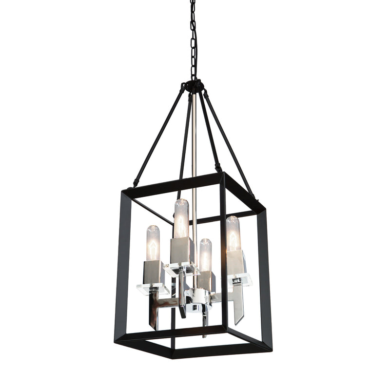 Artcraft Canada - AC10064BC - Four Light Chandelier - Vineyard - Black & Chrome