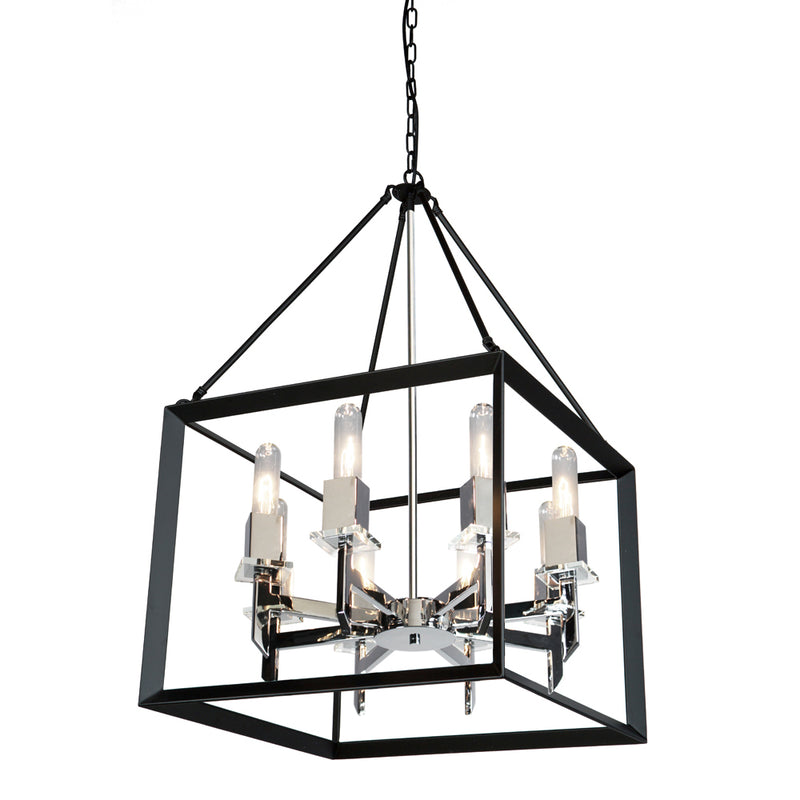 Artcraft Canada - AC10069BC - Eight Light Chandelier - Vineyard - Black & Chrome