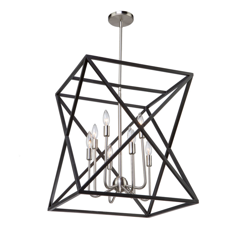 Artcraft Canada - AC11042 - Eight Light Chandelier - Elements - Black & Polished Nickel