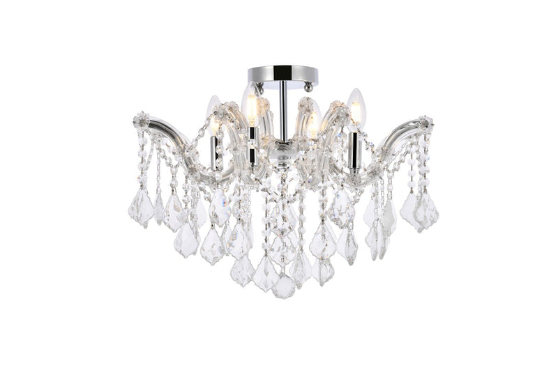 Elegant Lighting - 2800F18C/RC - Four Light Flush Mount - Maria Theresa - Chrome