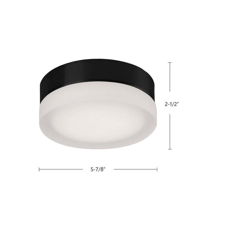 Kuzco Lighting - FM3506-BK - LED Flush Mount - Bedford - Black/Frosted