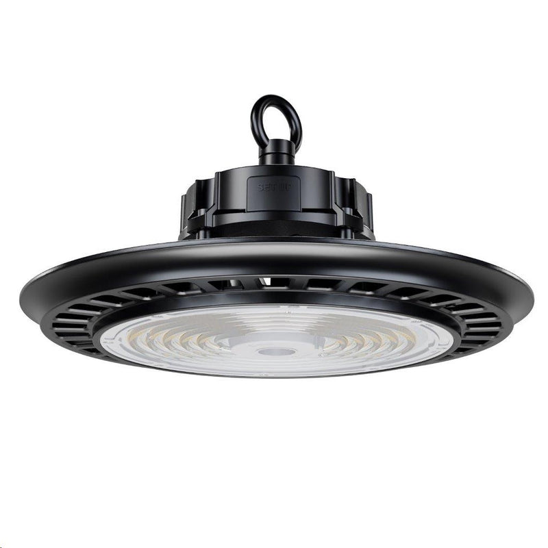 HIGH BAY UFO LED CONMUTABLE 110W(19500LM) 150W(26400LM) 200W(34600) INTERRUPTOR CCT 30K,40K,60K, 100-277V, 50-60HZ, IP65, IK08.