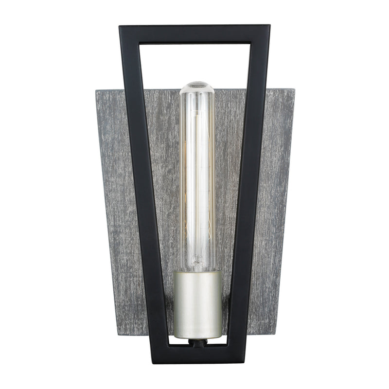 One Light Wall Sconce<br /><span style="color:#4AB0CE;">Entrega: 4-10 dias en USA</span><br /><span style="color:#4AB0CE;font-size:60%;">PREGUNTE POR ENTREGA EN PANAMA</span><br />Collection: Zag<br />Finish: Black