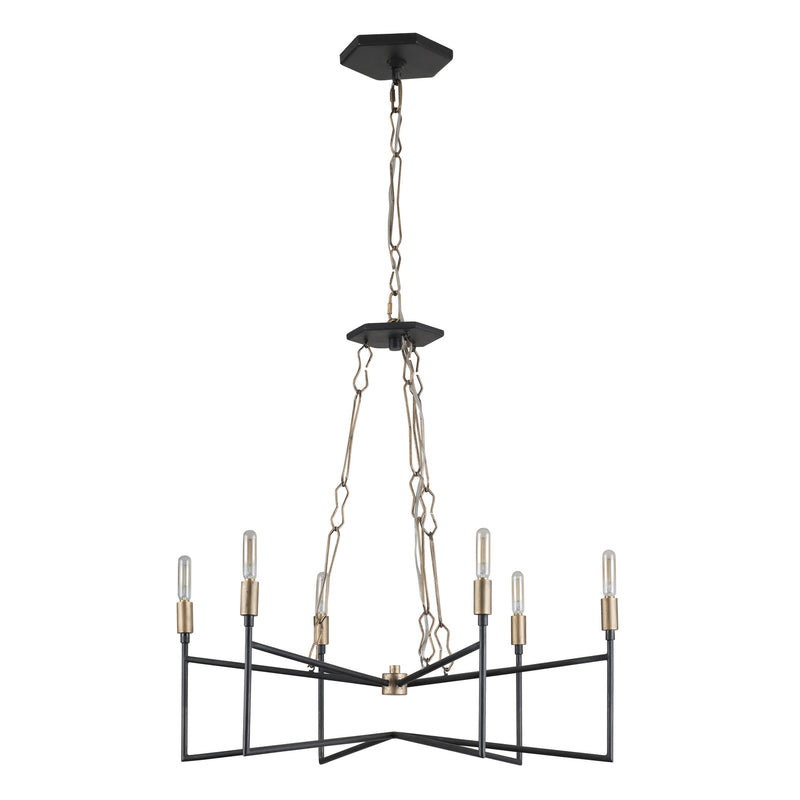 Six Light Chandelier<br /><span style="color:#4AB0CE;">Entrega: 1-2 semanas en USA</span><br /><span style="color:#4AB0CE;font-size:60%;">PREGUNTE POR ENTREGA EN PANAMA</span><br />Collection: Bodie<br />Finish: Havana Gold/Carbon