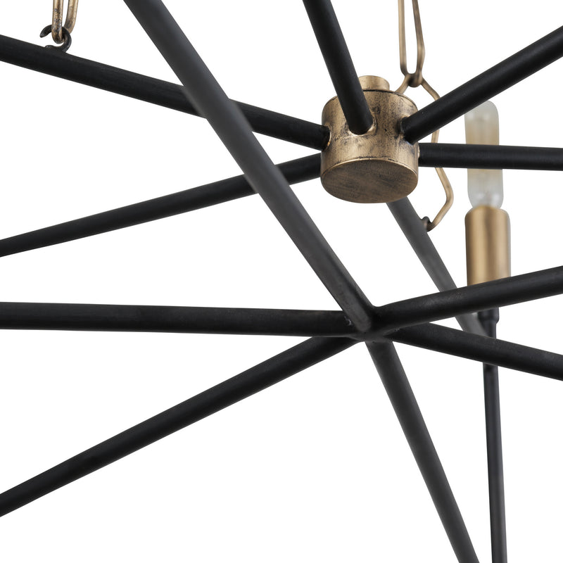 Six Light Chandelier<br /><span style="color:#4AB0CE;">Entrega: 4-10 dias en USA</span><br /><span style="color:#4AB0CE;font-size:60%;">PREGUNTE POR ENTREGA EN PANAMA</span><br />Collection: Bodie<br />Finish: Havana Gold/Carbon