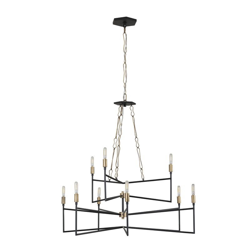 Nine Light Chandelier<br /><span style="color:#4AB0CE;">Entrega: 4-10 dias en USA</span><br /><span style="color:#4AB0CE;font-size:60%;">PREGUNTE POR ENTREGA EN PANAMA</span><br />Collection: Bodie<br />Finish: Havana Gold/Carbon