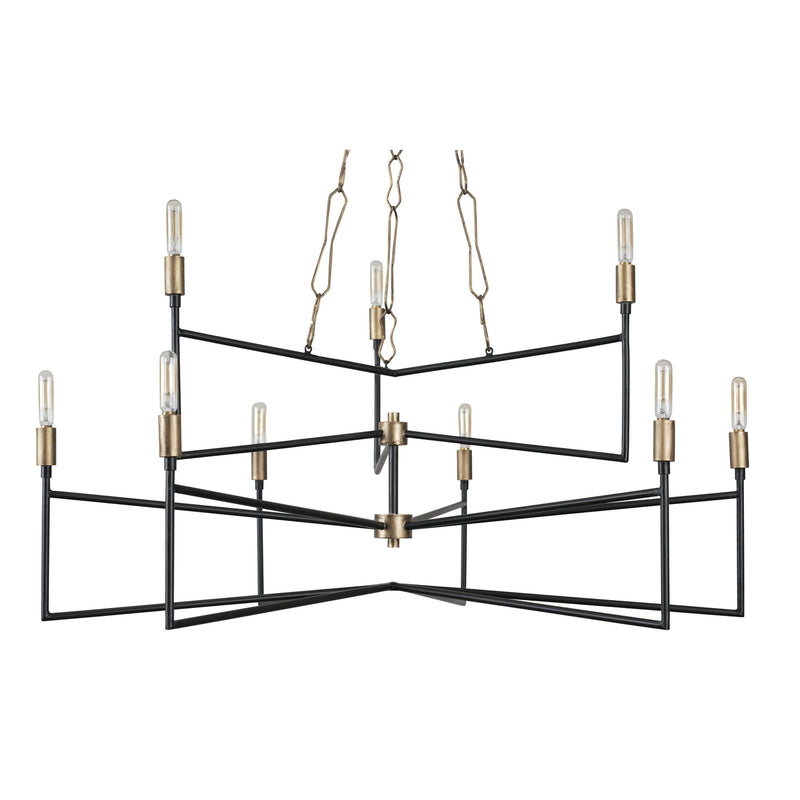 Nine Light Chandelier<br /><span style="color:#4AB0CE;">Entrega: 4-10 dias en USA</span><br /><span style="color:#4AB0CE;font-size:60%;">PREGUNTE POR ENTREGA EN PANAMA</span><br />Collection: Bodie<br />Finish: Havana Gold/Carbon