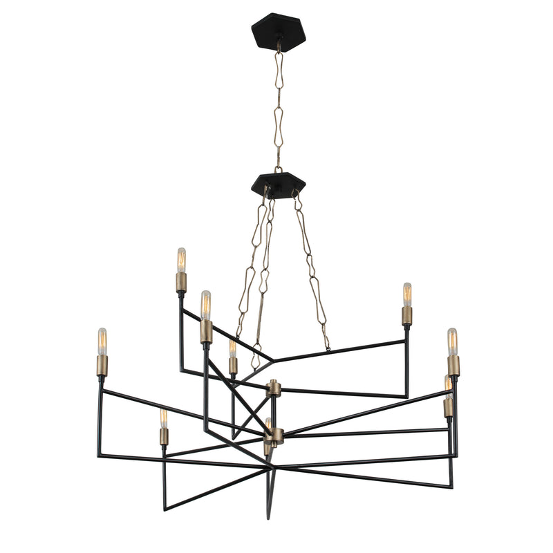 Nine Light Chandelier<br /><span style="color:#4AB0CE;">Entrega: 4-10 dias en USA</span><br /><span style="color:#4AB0CE;font-size:60%;">PREGUNTE POR ENTREGA EN PANAMA</span><br />Collection: Bodie<br />Finish: Havana Gold/Carbon