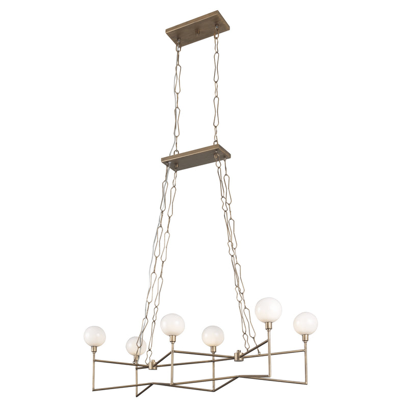 Six Light Linear Pendant<br /><span style="color:#4AB0CE;">Entrega: 4-10 dias en USA</span><br /><span style="color:#4AB0CE;font-size:60%;">PREGUNTE POR ENTREGA EN PANAMA</span><br />Collection: Bodie<br />Finish: Havana Gold