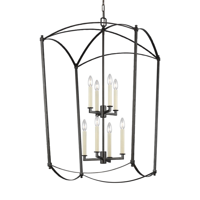 Eight Light Lantern<br /><span style="color:#4AB0CE;">Entrega: 4-10 dias en USA</span><br /><span style="color:#4AB0CE;font-size:60%;">PREGUNTE POR ENTREGA EN PANAMA</span><br />Collection: Thayer<br />Finish: Smith Steel