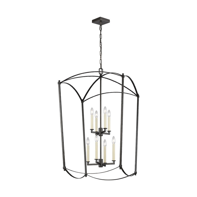 Eight Light Lantern<br /><span style="color:#4AB0CE;">Entrega: 4-10 dias en USA</span><br /><span style="color:#4AB0CE;font-size:60%;">PREGUNTE POR ENTREGA EN PANAMA</span><br />Collection: Thayer<br />Finish: Smith Steel