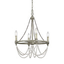 Four Light Chandelier<br /><span style="color:#4AB0CE;">Entrega: 4-10 dias en USA</span><br /><span style="color:#4AB0CE;font-size:60%;">PREGUNTE POR ENTREGA EN PANAMA</span><br />Collection: Beverly<br />Finish: French Washed Oak / Distressed White Wood