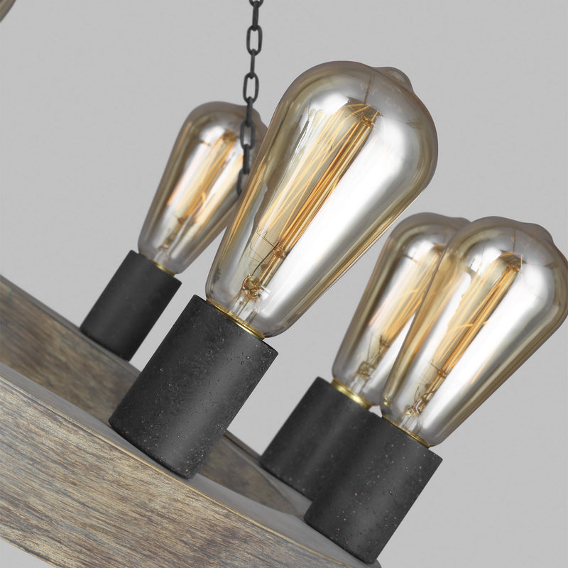 Visual Comfort Studio - F3934/21WOW/AF - 21 Light Chandelier - Avenir - Weathered Oak Wood / Antique Forged Iron