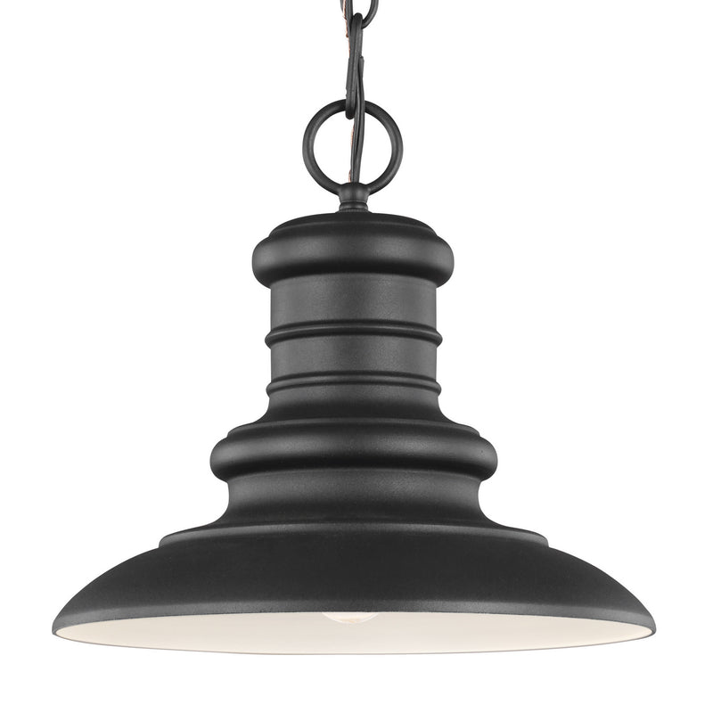 One Light Outdoor Pendant<br /><span style="color:#4AB0CE;">Entrega: 4-10 dias en USA</span><br /><span style="color:#4AB0CE;font-size:60%;">PREGUNTE POR ENTREGA EN PANAMA</span><br />Collection: Redding Station<br />Finish: Textured Black