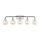 Visual Comfort Studio - VS24405PN/TXB - Five Light Vanity - Clara - Polished Nickel/Textured Black