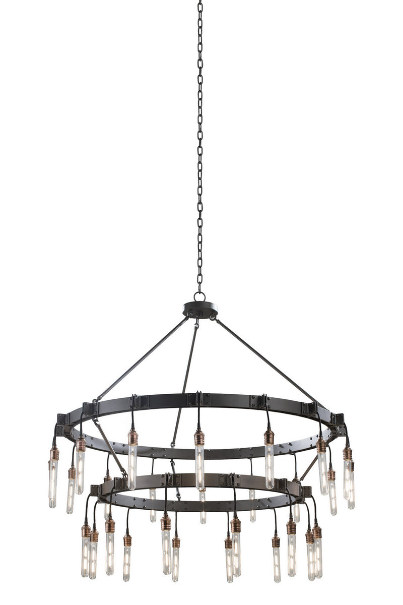 Kalco - 506273MGM - 28 Light Chandelier - Stuyvesant - Matte Gun Metal