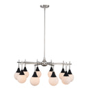 Kalco - 508571BPN - Ten Light Chandelier - Bogart - Matte Black w Polished Nickel
