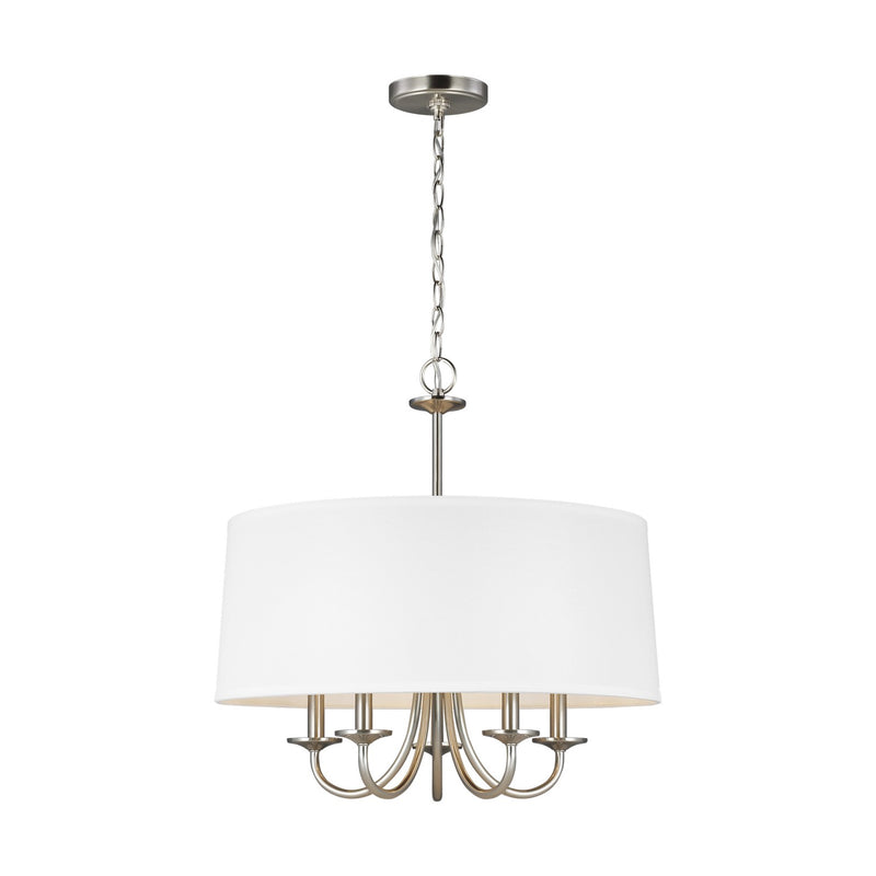 Generation Lighting - 3320205EN-962 - Five Light Chandelier - Seville - Brushed Nickel