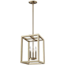 Generation Lighting - 5134503-848 - Three Light Hall / Foyer Pendant - Moffet Street - Satin Brass