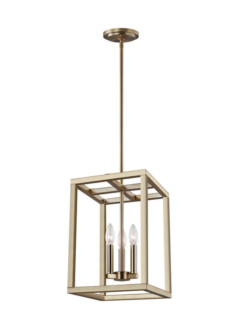 Generation Lighting. - 5134503EN-848 - Three Light Hall / Foyer - Moffet Street - Satin Brass