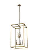 Generation Lighting - 5134508-848 - Eight Light Hall / Foyer Pendant - Moffet Street - Satin Brass