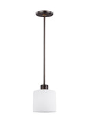 One Light Mini-Pendant<br /><span style="color:#4AB0CE;">Entrega: 4-10 dias en USA</span><br /><span style="color:#4AB0CE;font-size:60%;">PREGUNTE POR ENTREGA EN PANAMA</span><br />Collection: Canfield<br />Finish: Bronze