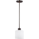 One Light Mini-Pendant<br /><span style="color:#4AB0CE;">Entrega: 4-10 dias en USA</span><br /><span style="color:#4AB0CE;font-size:60%;">PREGUNTE POR ENTREGA EN PANAMA</span><br />Collection: Canfield<br />Finish: Bronze