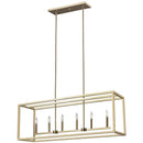 Six Light Island Pendant<br /><span style="color:#4AB0CE;">Entrega: 4-10 dias en USA</span><br /><span style="color:#4AB0CE;font-size:60%;">PREGUNTE POR ENTREGA EN PANAMA</span><br />Collection: Moffet Street<br />Finish: Satin Brass