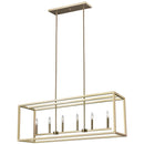 Generation Lighting - 6634506EN-848 - Six Light Island Pendant - Moffet Street - Satin Brass