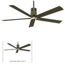 Minka Aire - F684L-ORB/TB - 60"Ceiling Fan - Clean - Oil Rubbed Bronze With Toned Brass