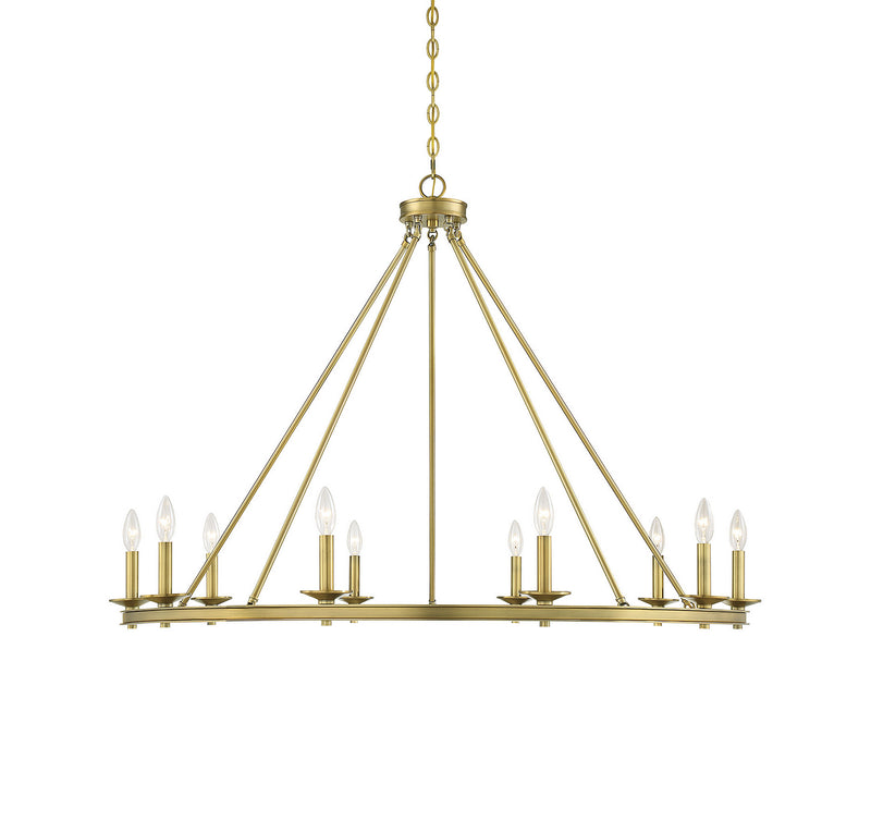 Savoy House - 1-310-10-322 - Ten Light Chandelier - Middleton - Warm Brass