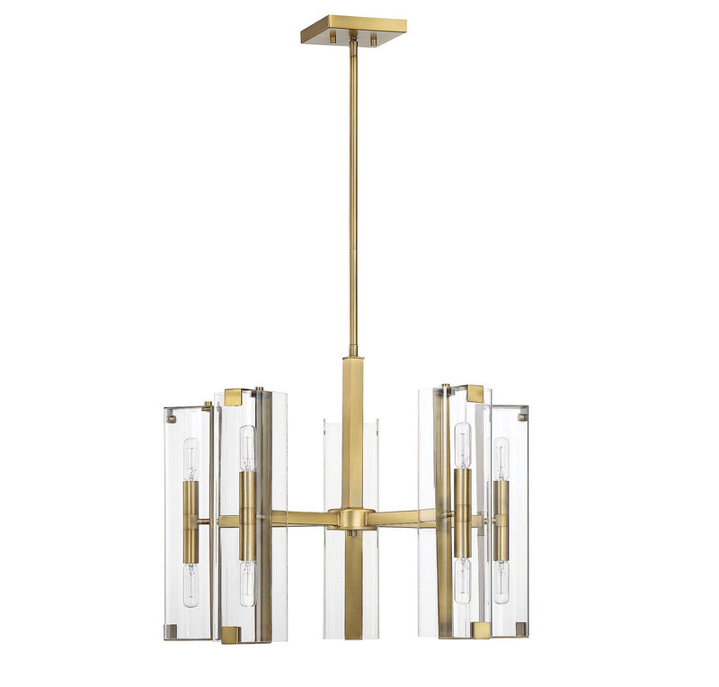 Ten Light Chandelier<br /><span style="color:#4AB0CE;">Entrega: 4-10 dias en USA</span><br /><span style="color:#4AB0CE;font-size:60%;">PREGUNTE POR ENTREGA EN PANAMA</span><br />Collection: Winfield<br />Finish: Warm Brass